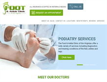 Tablet Screenshot of drfootpain.com